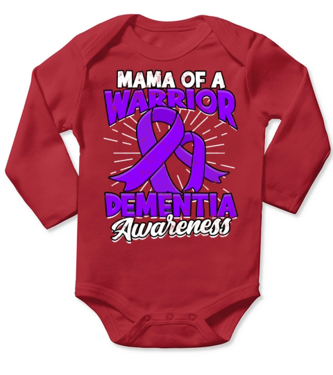 Fight Alzheimers Dementia alzheimer Awareness Long Sleeve Baby One-Piece