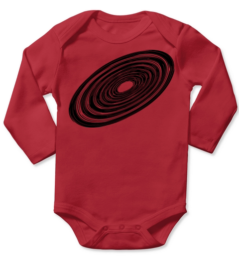 Three Dimensional Vintage Circle Disc Long Sleeve Baby One-Piece