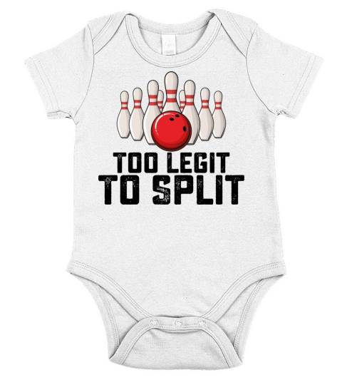 Bowling Too Legit To Split Short Sleeve Baby One-Piece