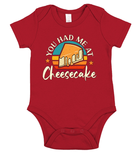 Cheesecake You Had Me At Retro Baking Desserts Short Sleeve Baby One-Piece