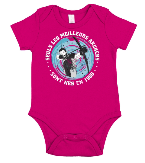French Archer born 1969 Vintage Birthday Short Sleeve Baby One-Piece