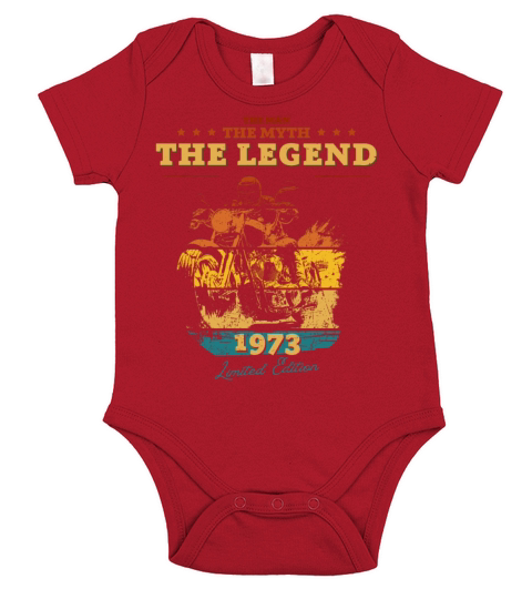 The Man The Myth The Legend 1973 Short Sleeve Baby One-Piece