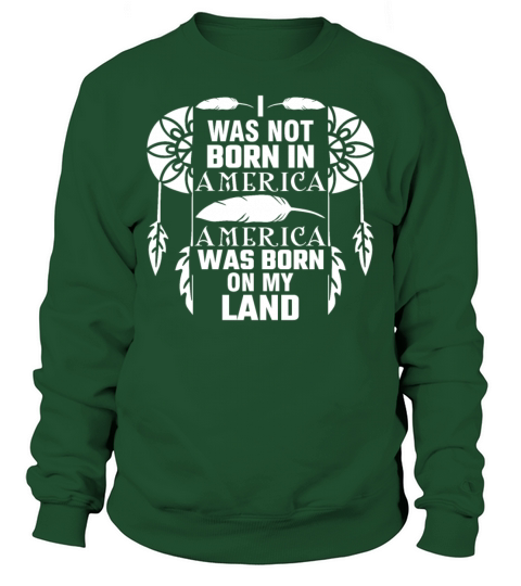 I Was Not Born In America Native Indian Heritage Sweatshirt Unisex