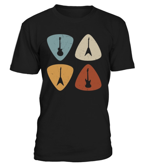 Vintage Guitar Plectrum Musician T-Shirt Unisex
