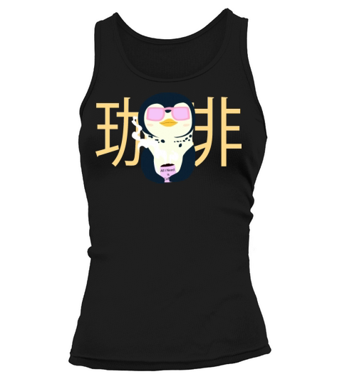 Coffee Lovers Vintage cute penguin with sunglasses Tank top Woman