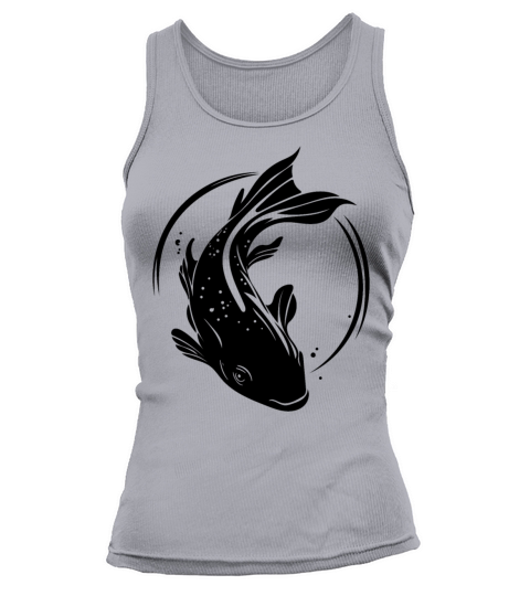 Koi Carp - Cute Vintage Carp Fish Tank top Woman