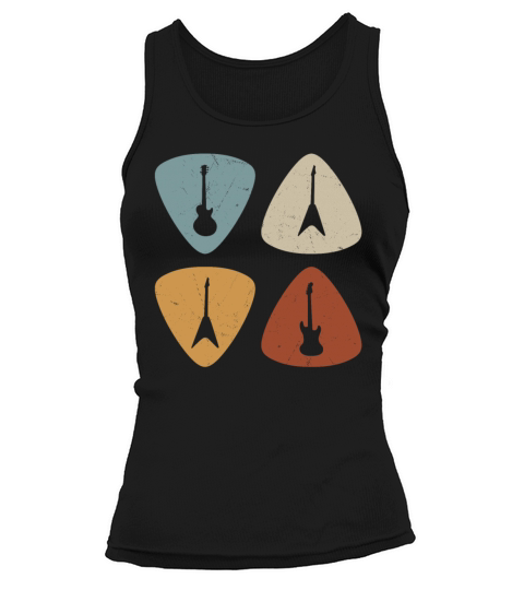 Vintage Guitar Plectrum Musician Tank top Woman