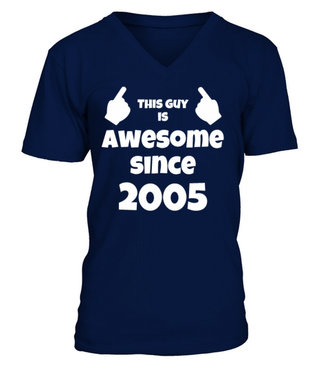 18th Birthday Vintage 2005 V-Neck T-shirt