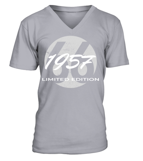 66th birthday men women 66 years 1957 vintage V-Neck T-shirt