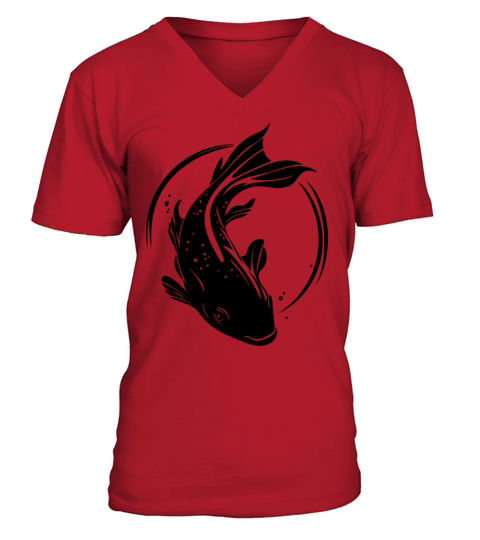Koi Carp - Cute Vintage Carp Fish V-Neck T-shirt