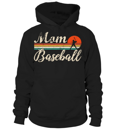 Vintage Baseball Mom Softball Mom Retro Hoodie Unisex