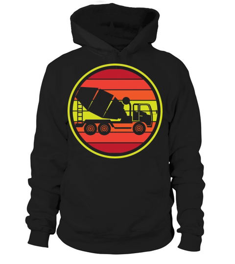 Vintage Construction Concrete Mixer Truck Hoodie Unisex