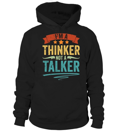 Vintage Introverted Personality I Am A Thinker Not Hoodie Unisex