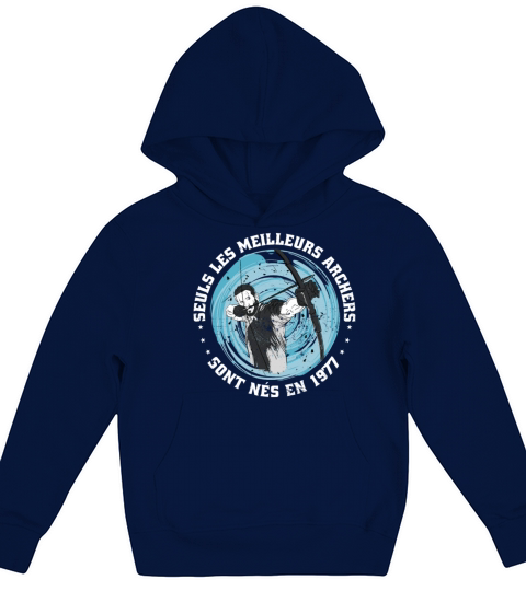 French Archer born 1977 Vintage Birthday Kids Hoodie