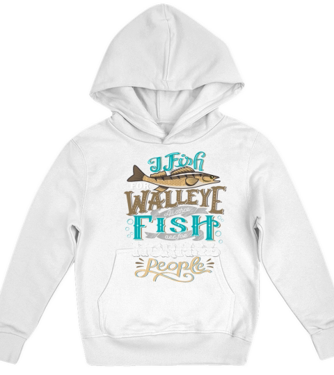 Funny Walleye Hunting Vintage Look Kids Hoodie