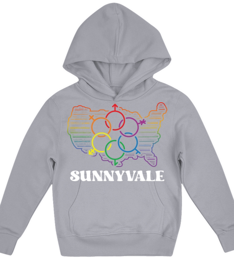 Sunnyvale Pride Flag Pride Month LGBTQ Flag LGBT C Kids Hoodie