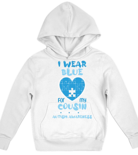 Wear Puzzle April Blue For Cousin Autism Awareness Kids Hoodie