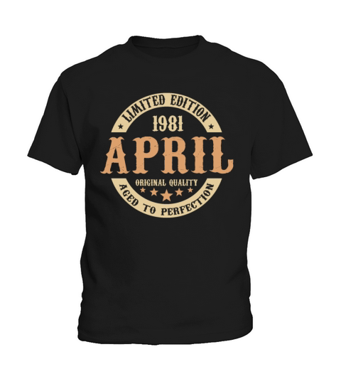 April 1981 Vintage Birthday Present Kids T-Shirt