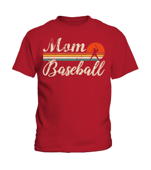 Vintage Baseball Mom Softball Mom Retro Kids T-Shirt
