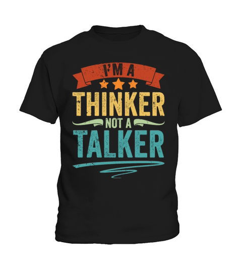 Vintage Introverted Personality I Am A Thinker Not Kids T-Shirt
