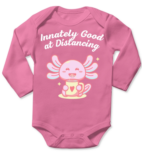 Innately Good at Distancing Introvert Pun Antisoci Long Sleeve Baby One-Piece
