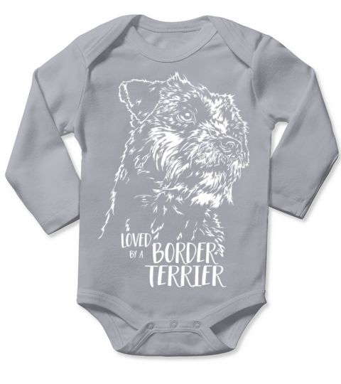Loved by a Border Terrier dog mom Long Sleeve Baby One-Piece