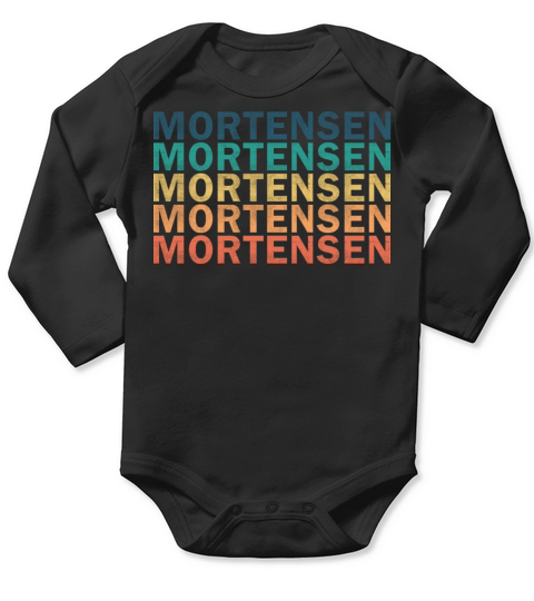 Mortensen Name T Shirt - Mortensen Vintage Retro N Long Sleeve Baby One-Piece