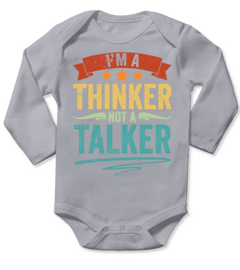 Vintage Introverted Personality I Am A Thinker Not Long Sleeve Baby One-Piece