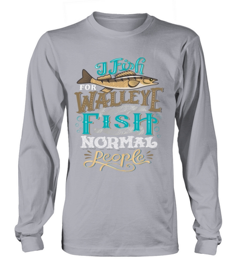 Funny Walleye Hunting Vintage Look Long sleeved Unisex