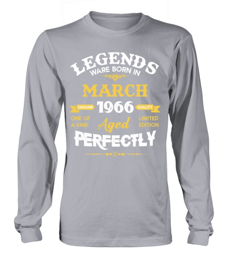 Vintage Aged To Perfection March 1966 Long sleeved Unisex
