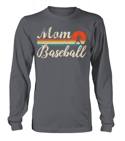 Vintage Baseball Mom Softball Mom Retro Long sleeved Unisex