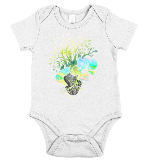 Anatomical Heart And Flowers Short Sleeve Baby One-Piece