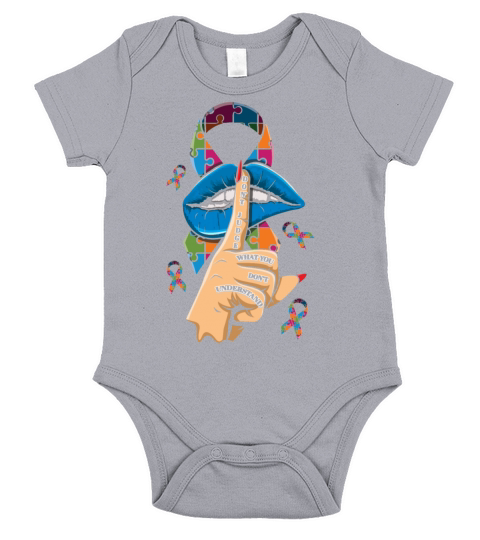 Do Not Judge Puzzle Autism Awareness Short Sleeve Baby One-Piece