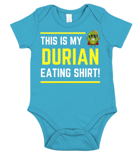 Durian Eating Shirt funny durian meme gif Short Sleeve Baby One-Piece