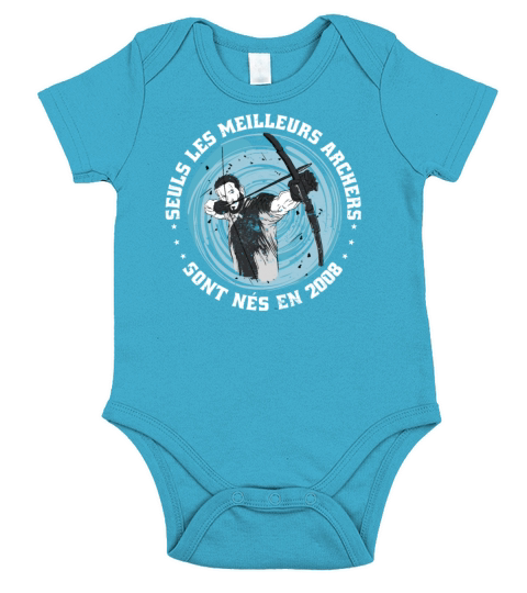 French Archer born 2008 Vintage Birthday Short Sleeve Baby One-Piece