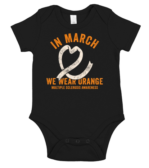 In March We Wear Orange Short Sleeve Baby One-Piece