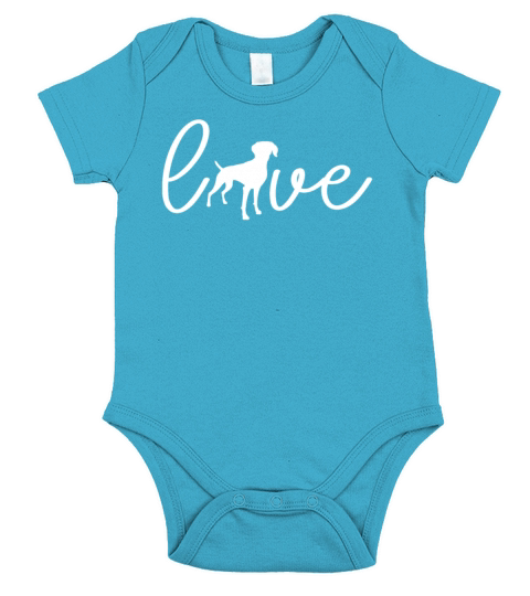 Love Weimaraner Short Sleeve Baby One-Piece