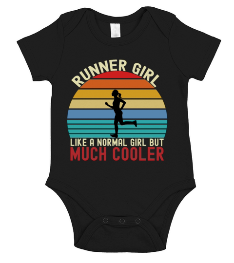Runner Girl Like A Normal Girl But Much Cooler Short Sleeve Baby One-Piece