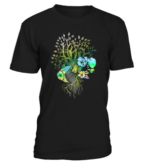 Anatomical Heart And Flowers T-Shirt Unisex