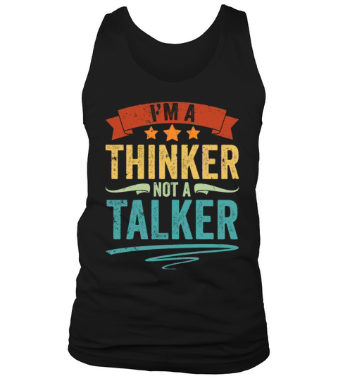 Vintage Introverted Personality I Am A Thinker Not Tank Top Unisex