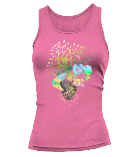 Anatomical Heart And Flowers Tank top Woman