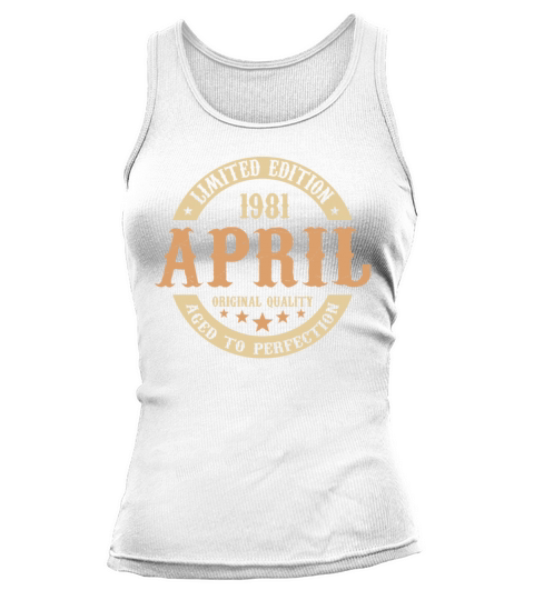 April 1981 Vintage Birthday Present Tank top Woman