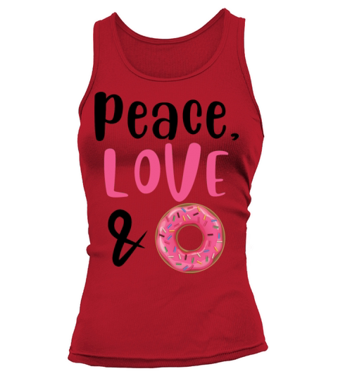 Peace Love and Doughnuts Tank top Woman