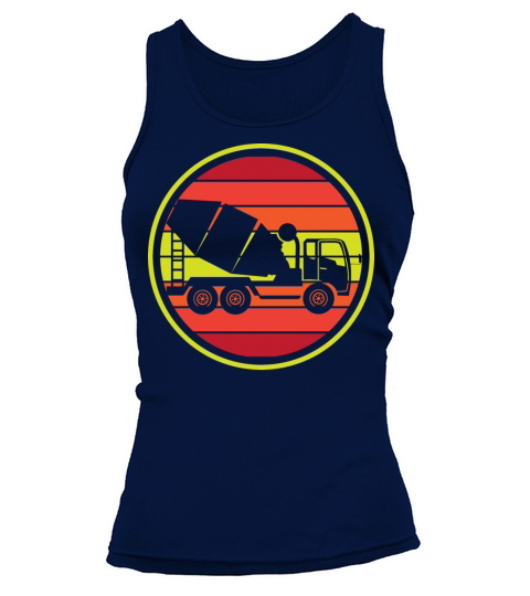 Vintage Construction Concrete Mixer Truck Tank top Woman