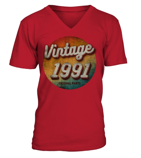 VINTAGE 1991 ORIGINAL PARTS V-Neck T-shirt