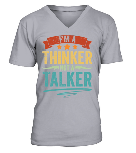 Vintage Introverted Personality I Am A Thinker Not V-Neck T-shirt