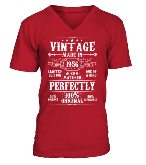 Vintage Made In 1956 Aged Matured Perfectly V-Neck T-shirt