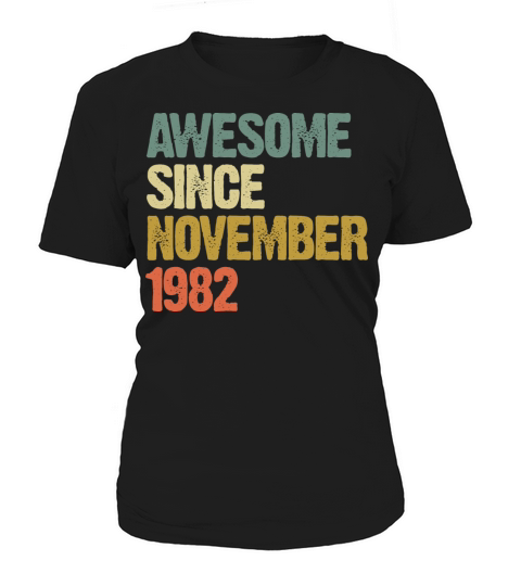Awesome Since November 1982 Retro Vintage Gift Women's T-Shirt