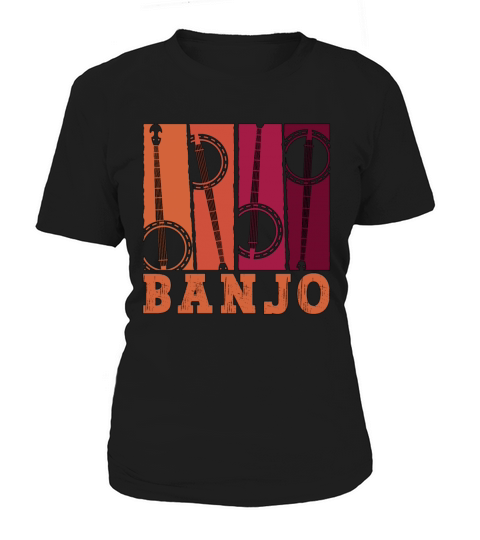 Banjo Acoustic Musical Instrument Loves Folk Music Women's T-Shirt