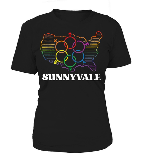 Sunnyvale Pride Flag Pride Month LGBTQ Flag LGBT C Women's T-Shirt